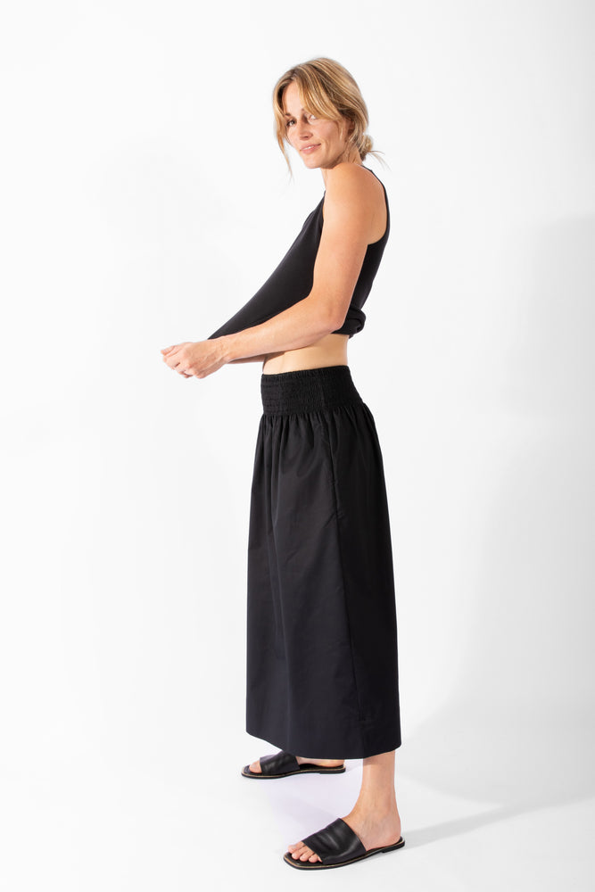 
                  
                    Shirred Waist Skirt - Black
                  
                