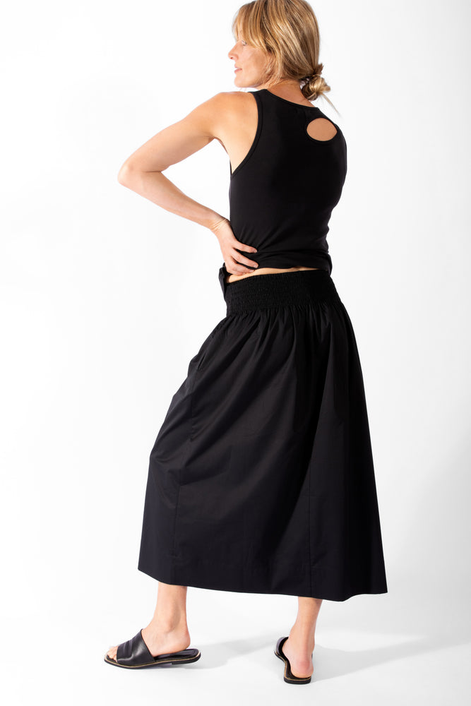 
                  
                    Shirred Waist Skirt - Black
                  
                