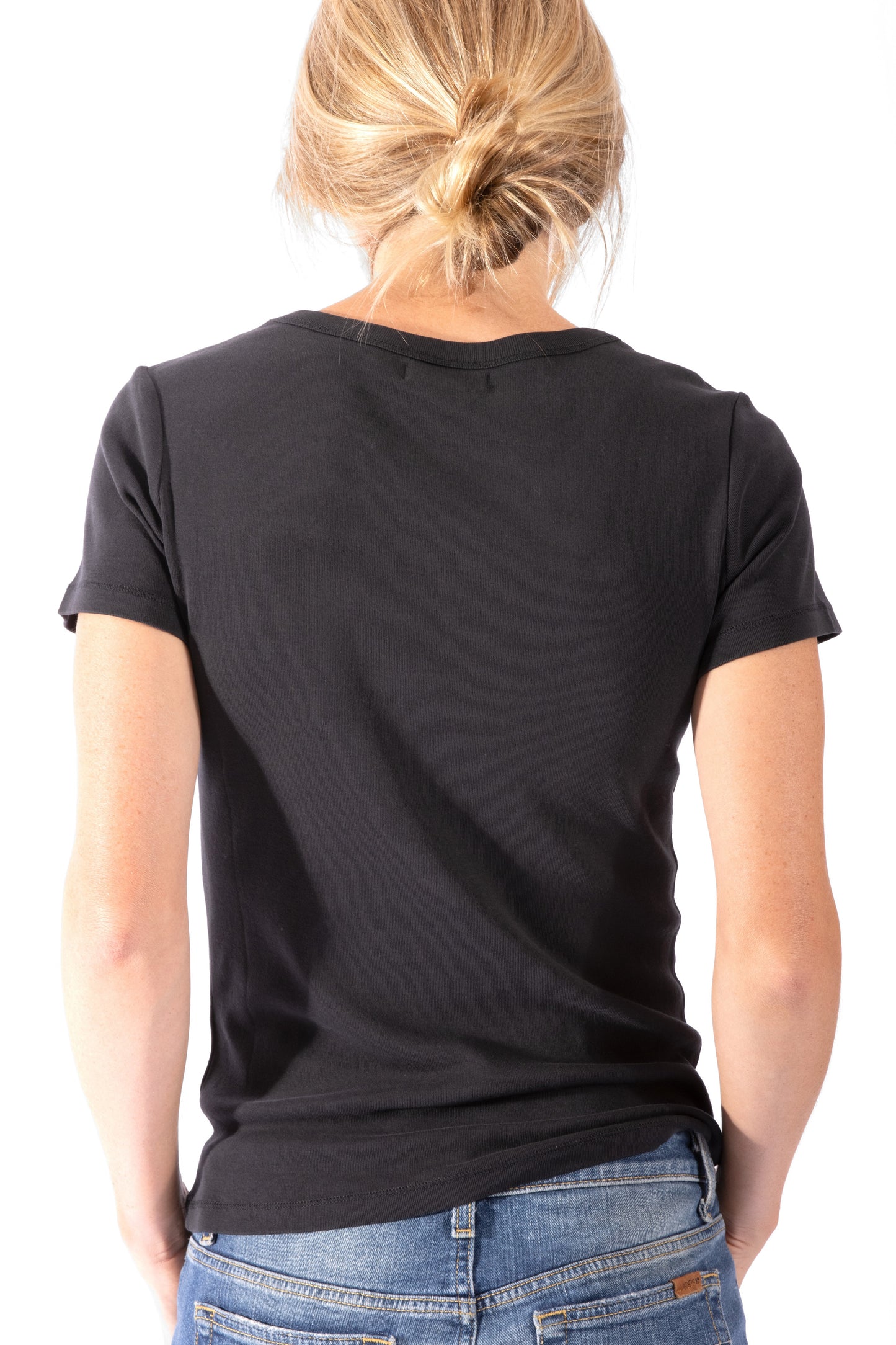 
                  
                    Organic Cotton Rib Tee - Black
                  
                