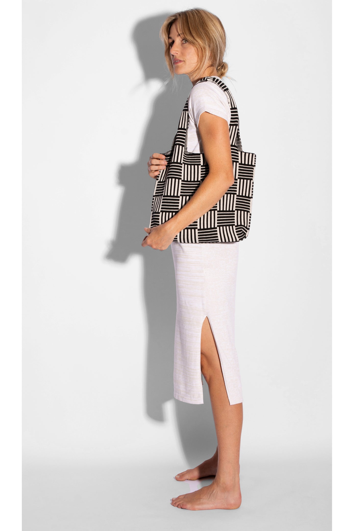 
                  
                    Knitted Tote - Black/ Oat
                  
                