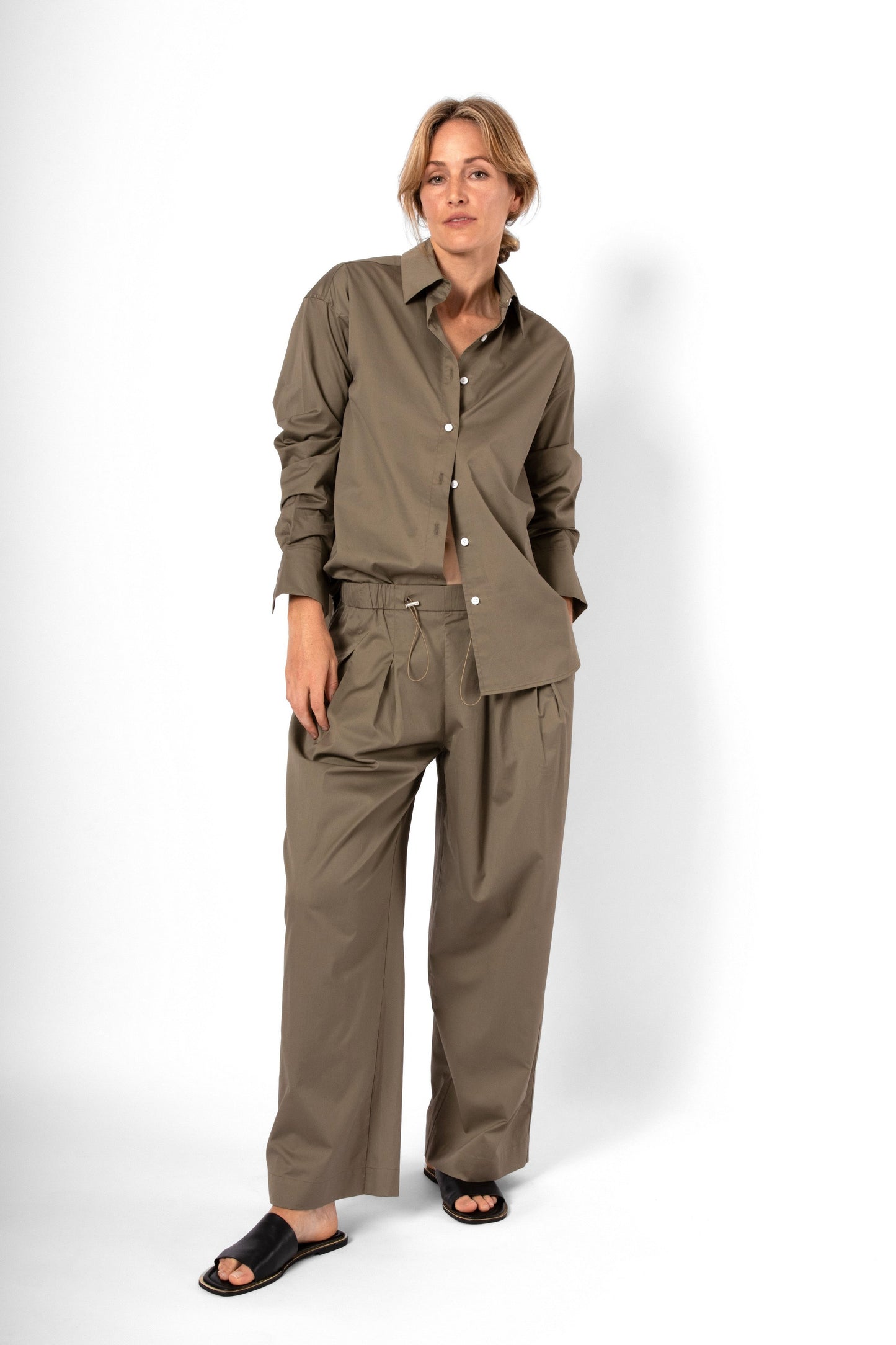 
                  
                    Relaxed Button-through Shirt - Khaki
                  
                
