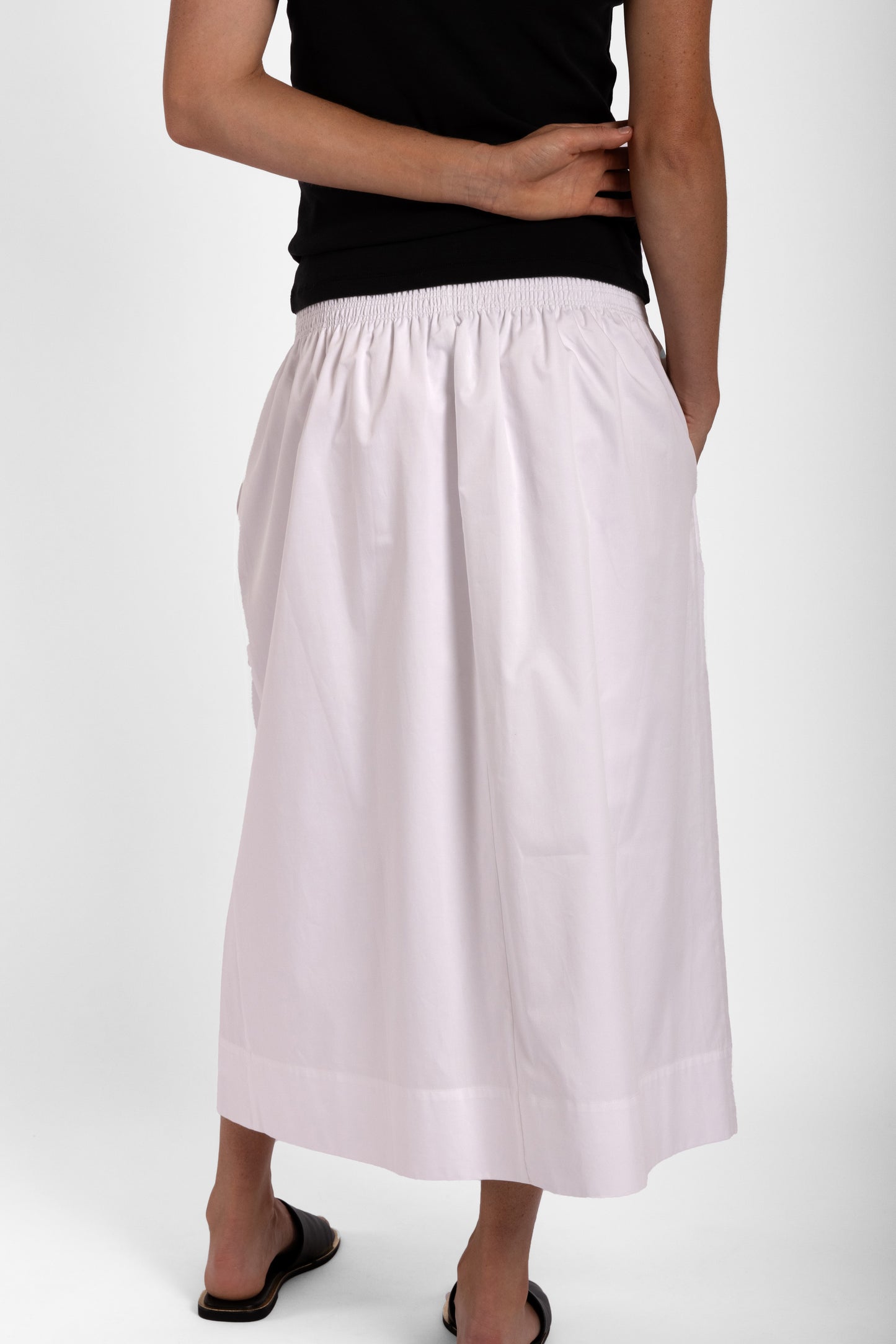 
                  
                    Shirred Waist Skirt - White
                  
                