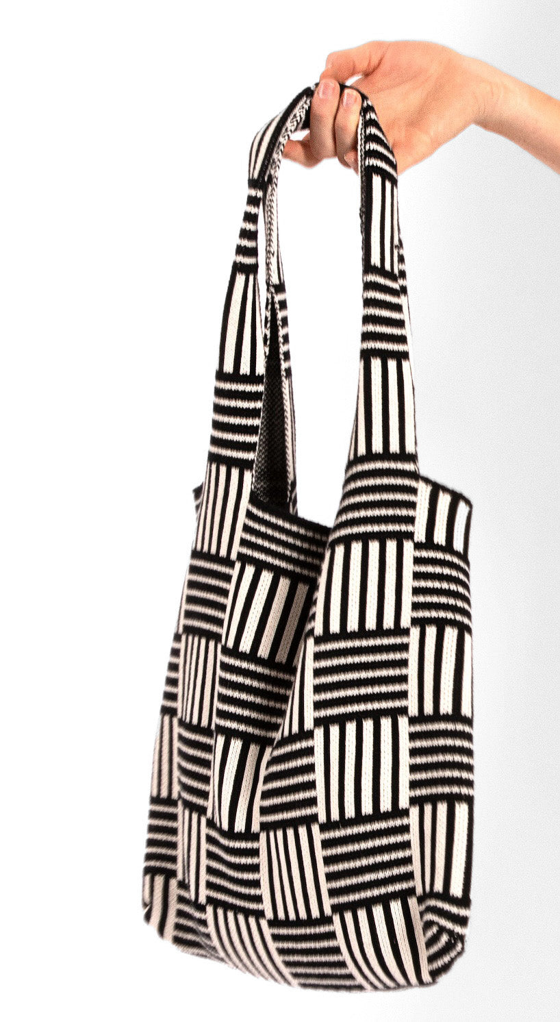 
                  
                    Knitted Tote - Black/ Oat
                  
                