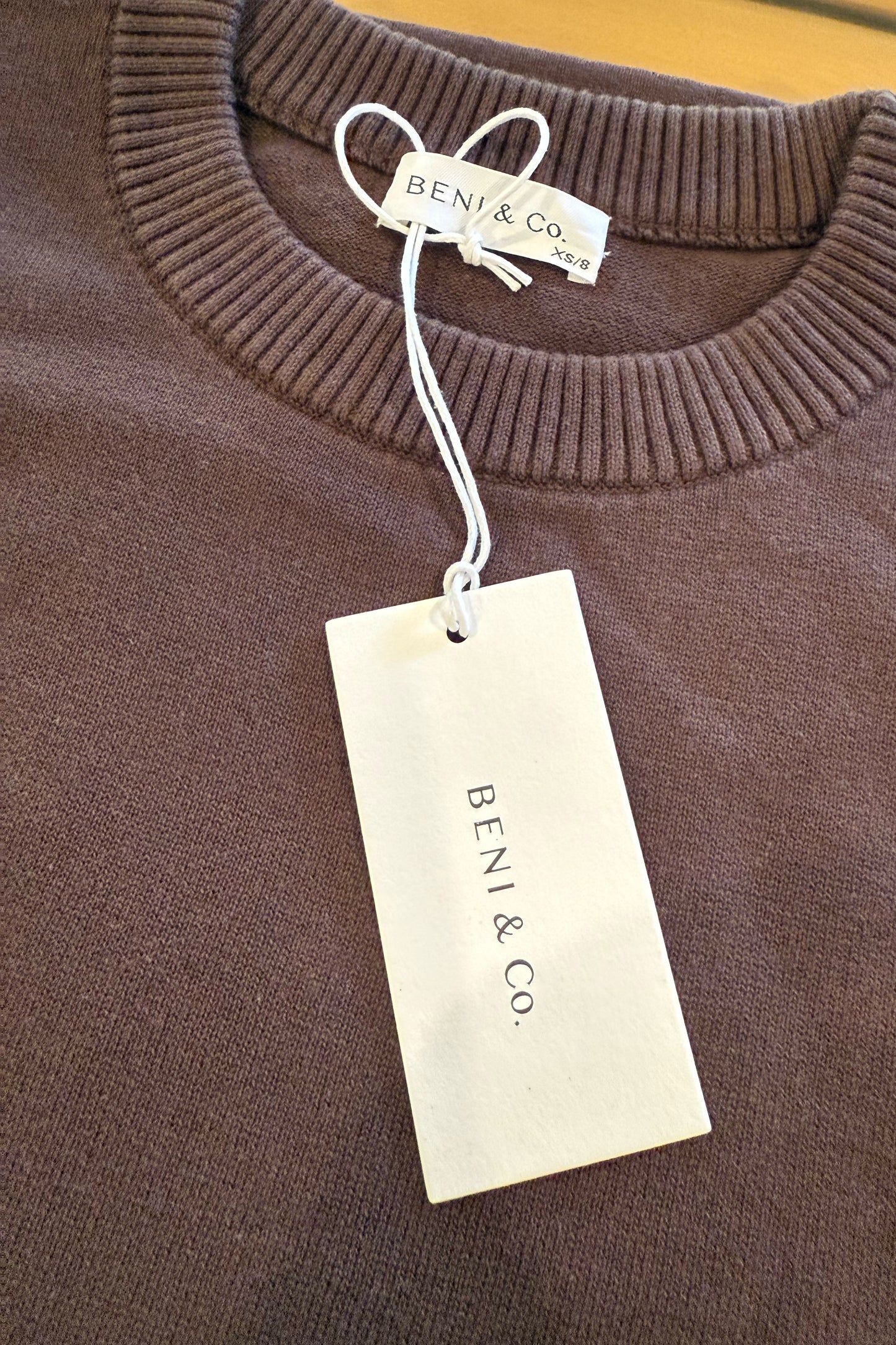 
                  
                    Knitted T-shirt Dress - Chocolate
                  
                