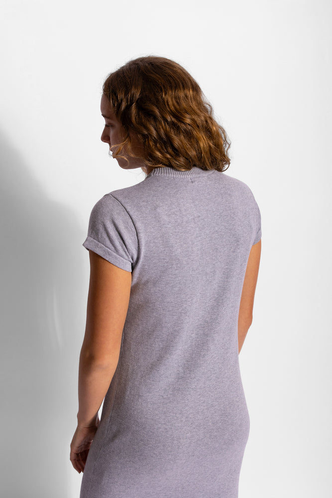 
                  
                    Knitted T-shirt Dress - Grey Marle
                  
                