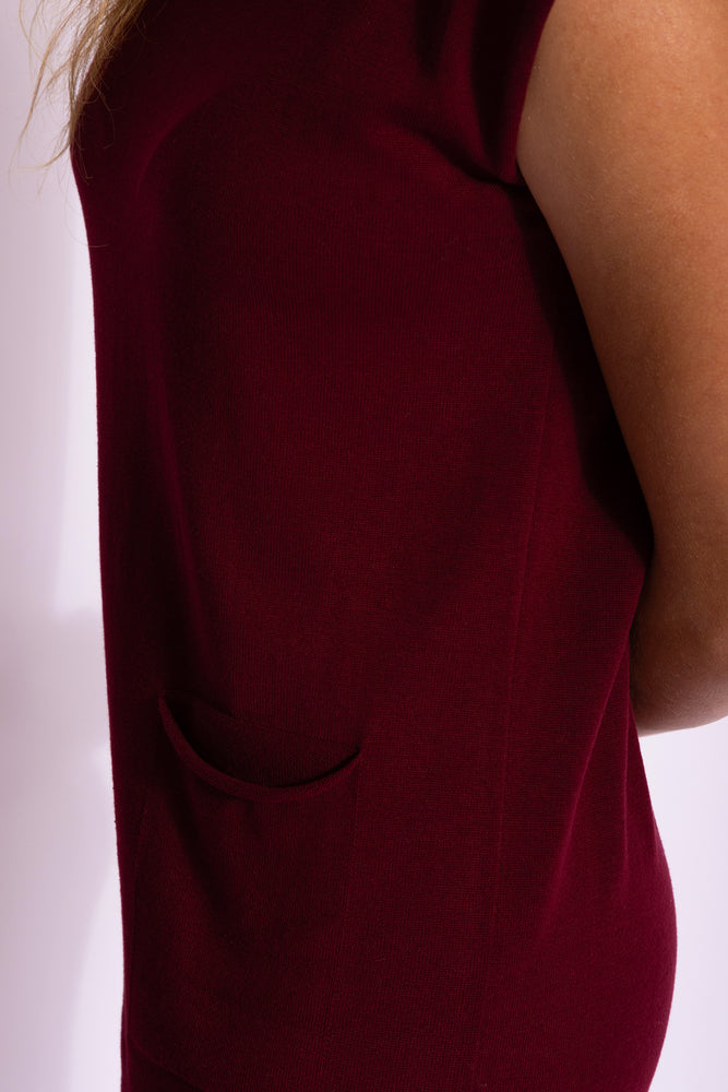 
                  
                    Funnel Neck Knit Maxi Dress - Wine
                  
                
