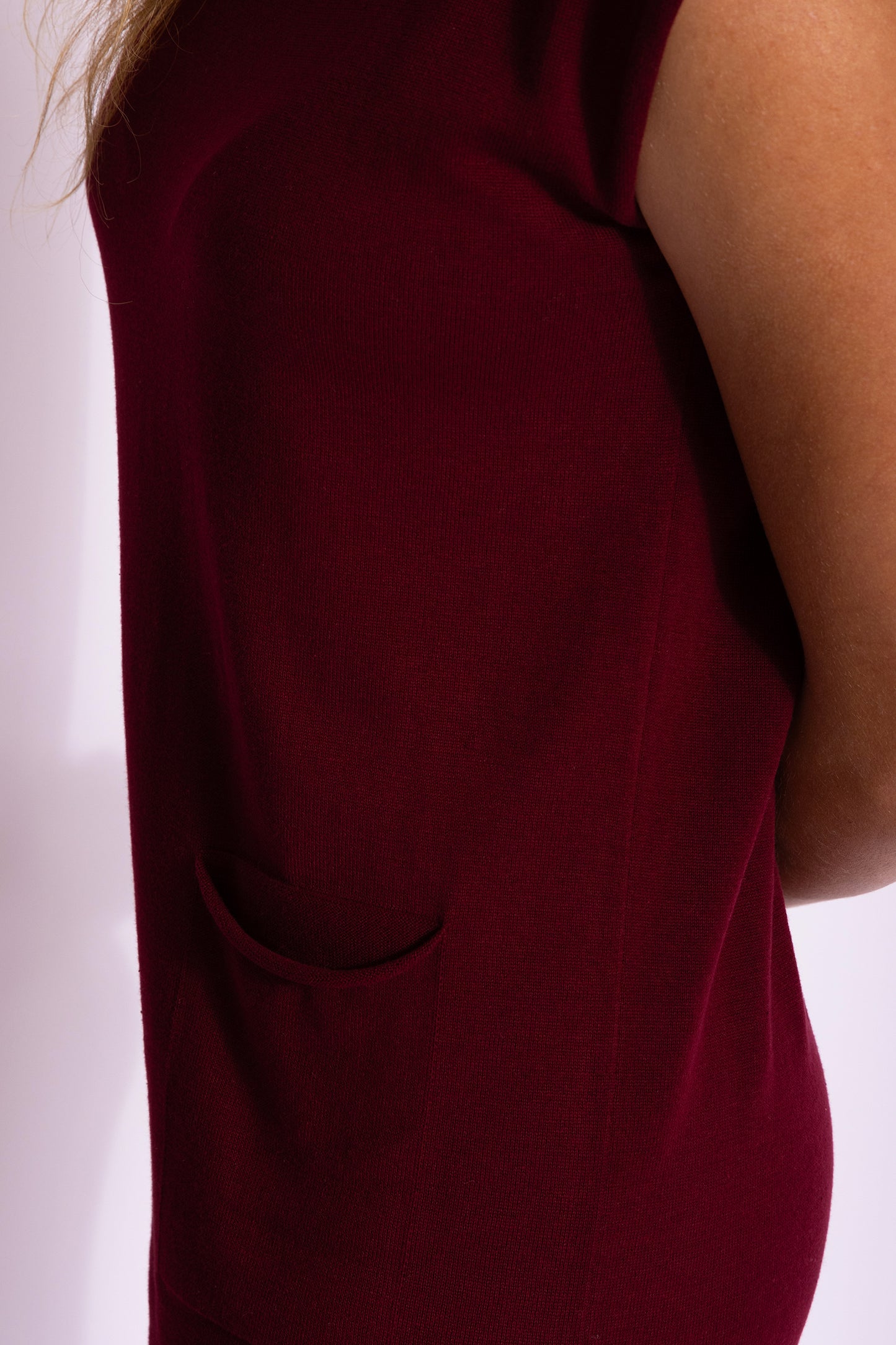 
                  
                    Funnel Neck Knit Maxi Dress - Wine
                  
                