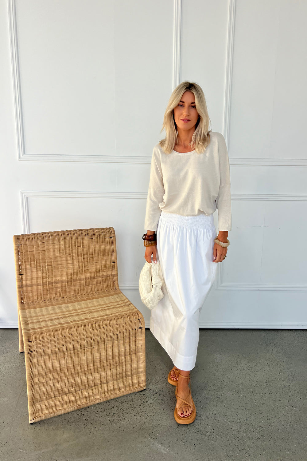 Magyar Knit Top - Oat